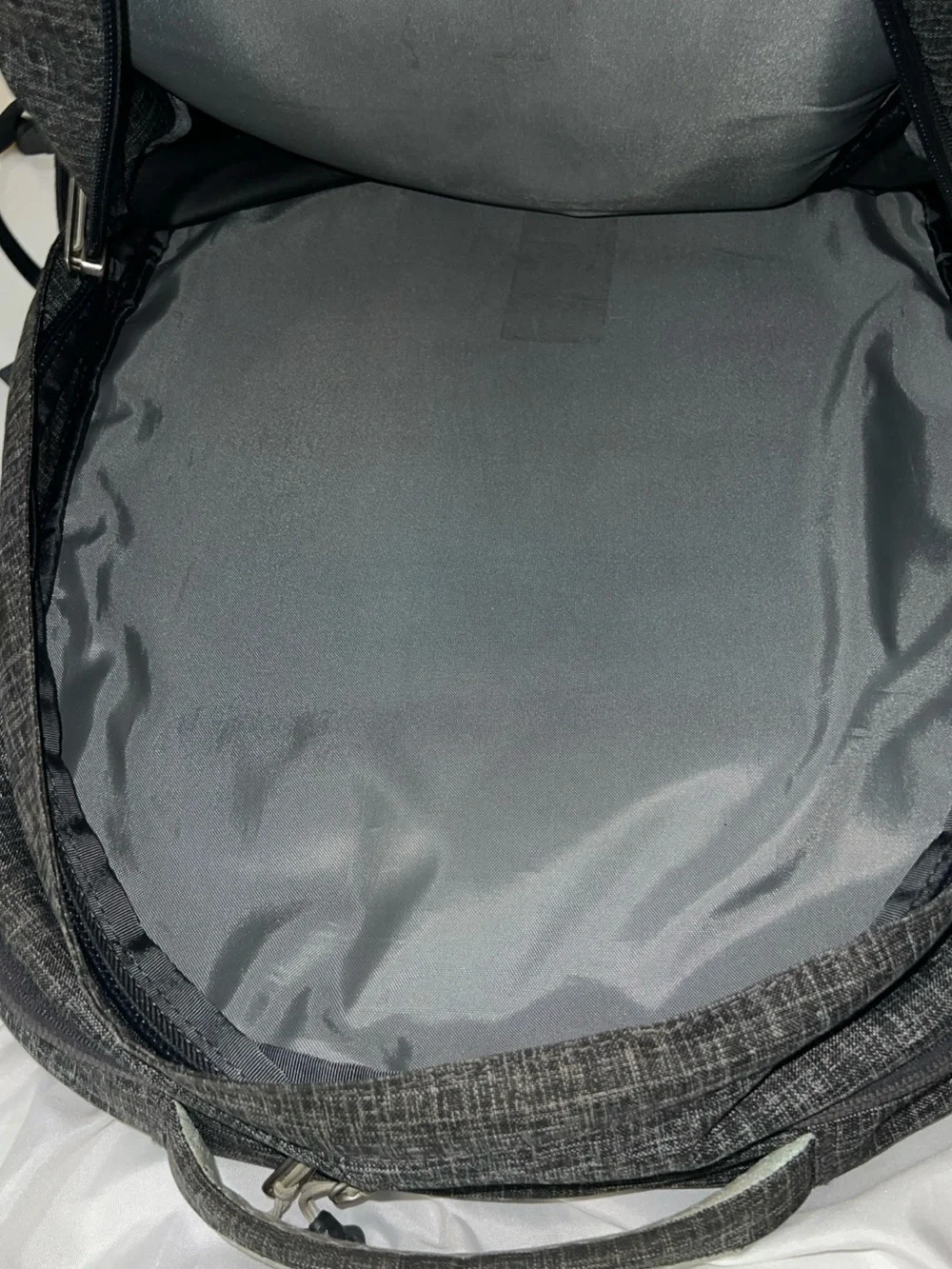 The North Face Black Backpack with Light Gray-Green Accents